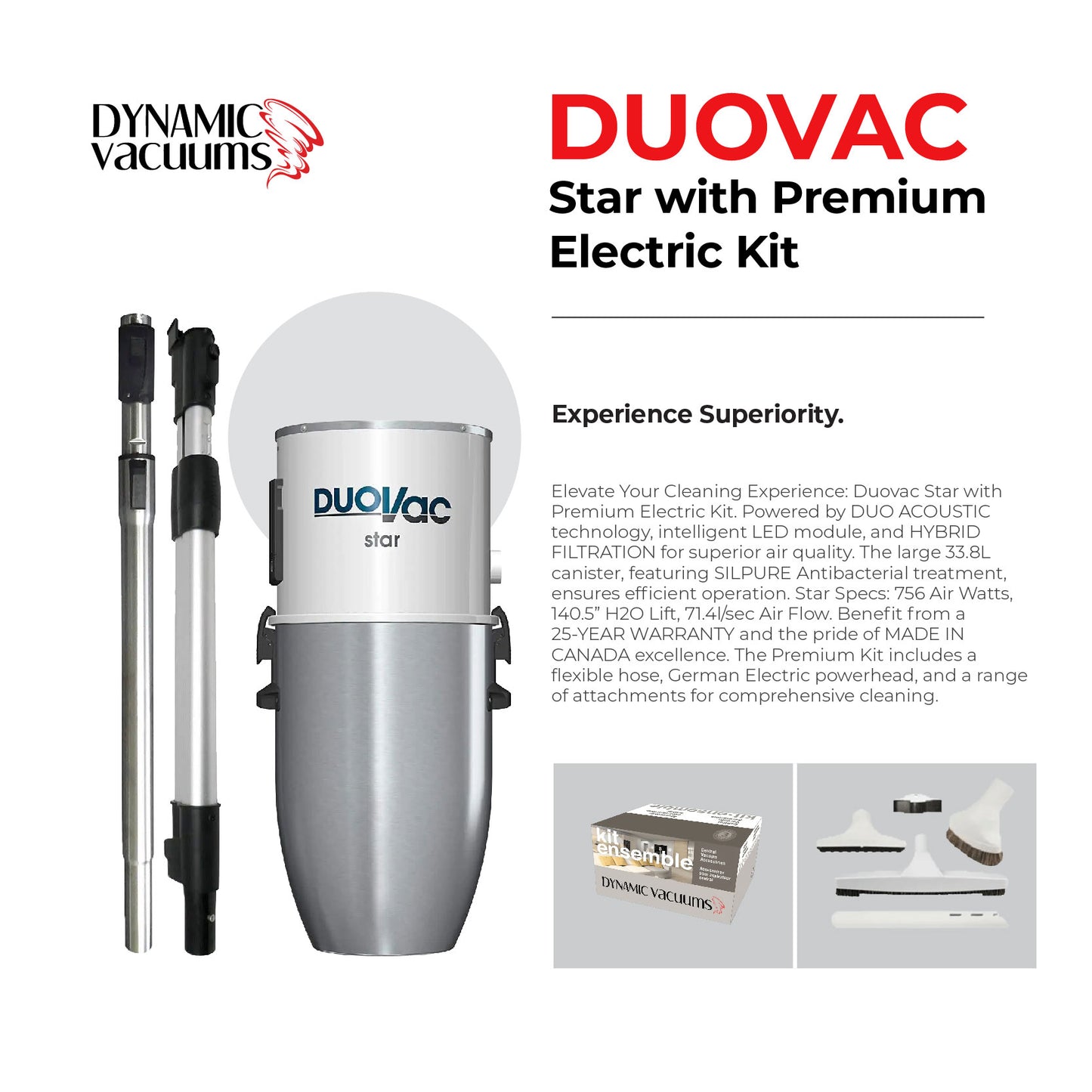 Duovac Star with Premium Electric Kit