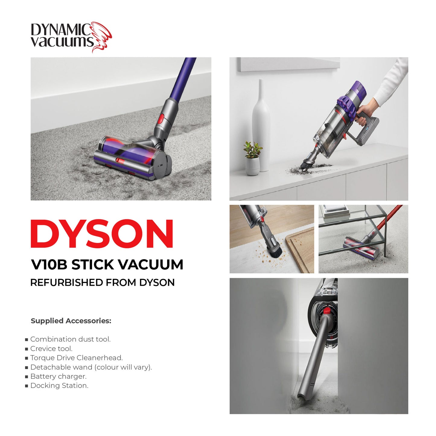 Dyson V10B Stick Vacuum - Refurbished From Dyson