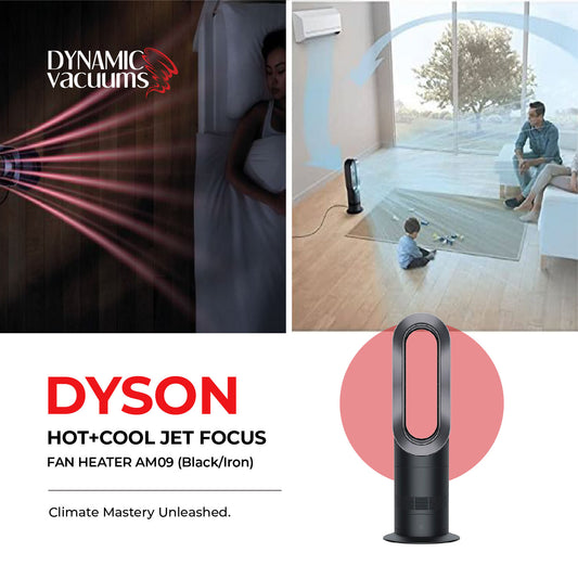 Dyson Hot+Cool Jet Focus Fan Heater AM09 (Black/Iron)