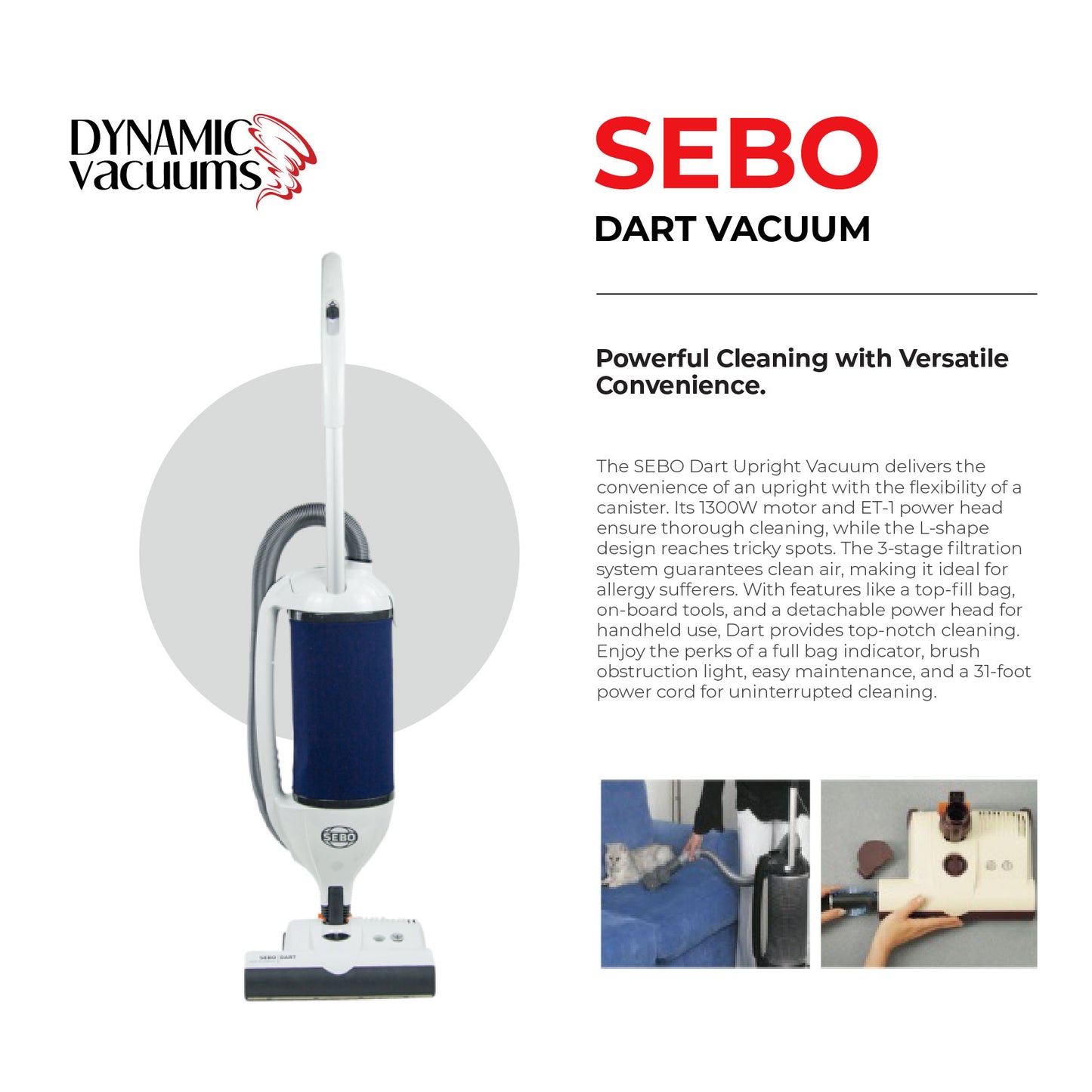 Sebo Dart Upright Vacuum