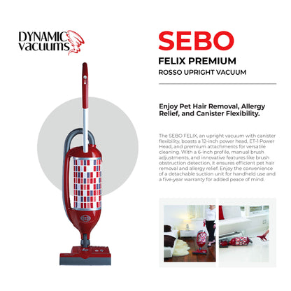 Sebo Felix Premium Rosso Upright Vacuum