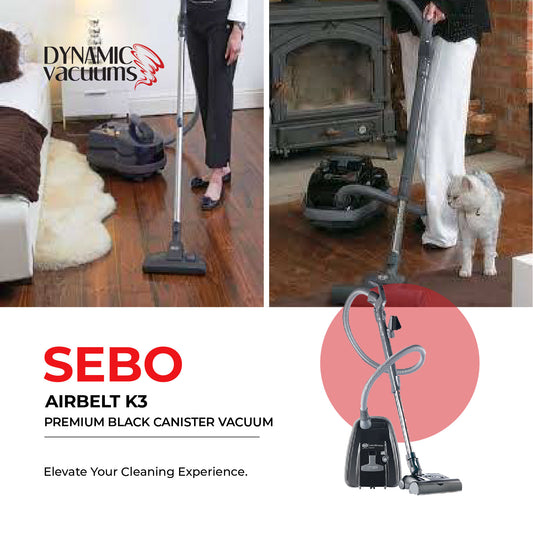 Sebo Airbelt K3 Premium Black Canister Vacuum