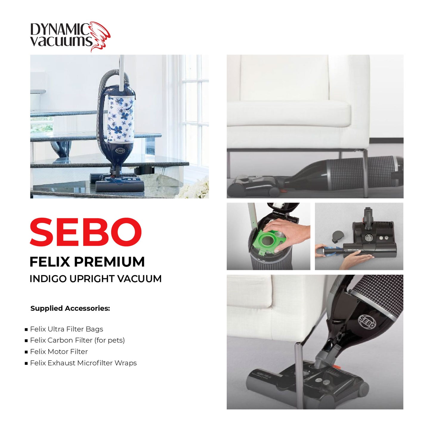 Sebo Felix Premium Indigo Upright Vacuum